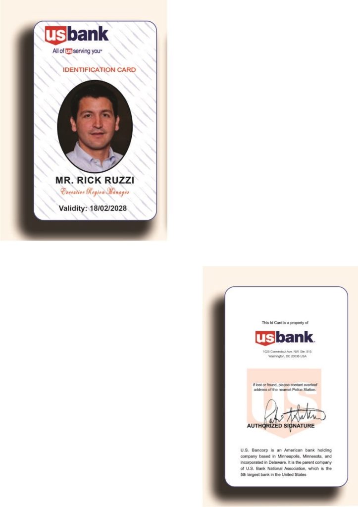 Fake document of Rick Ruzzi